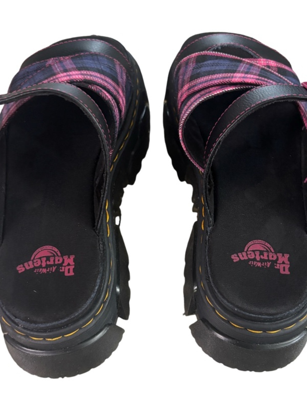 Dr. Martens MATTISON SLIDE SLIP ON SANDALS Black / Pink Size 6 - Picture 7 of 9
